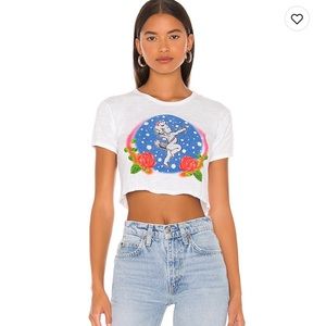 Boys Lie Crop Top Space Cadet Slub Tee size Small